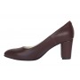 Pantofi eleganti dama din piele naturala box, toc 7 cm - Model Selena NA87BORDOP